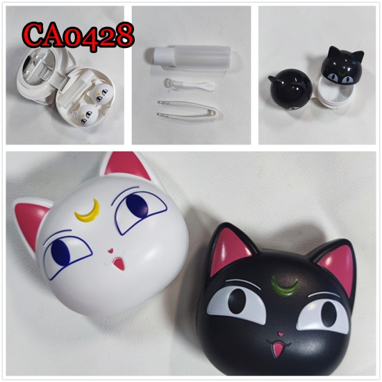D-CA0428 CAT CONTACT LENS CASE WITH MIRROR