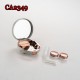 D-CA2349 MARBLE ROUND CONTACT LENS CASE WITH MIRROR