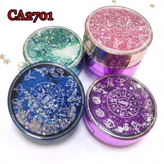 D-CA2701 CONSTELLATION QUICKSAND CONTACT LENS CASE WITH MIRROR