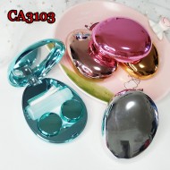 D-CA3103 COBBLESTONE MIRROR BOX CONTACT LENS CASE WITH MIRROR