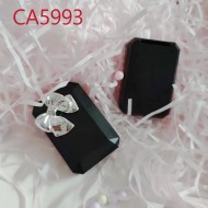 D-CA5993 SILVER BUTTERFLY BLACK CONTACT LENS CASE WITH MIRROR