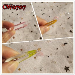 D-CW0707 (5pcs/lot) SMALL SOFT COVER PLASTIC CONTACT LENS TWEEZERS 