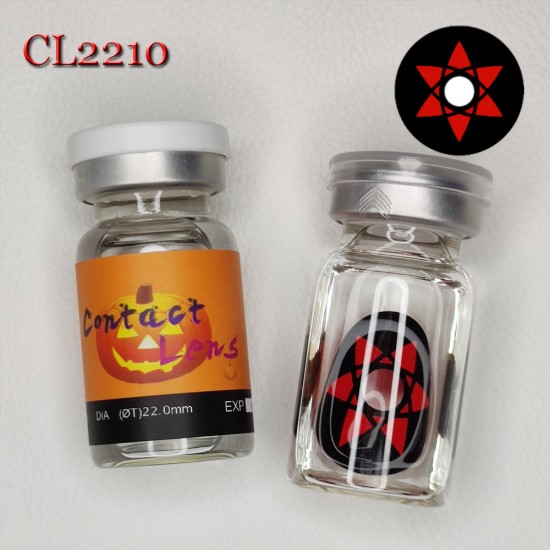 C-CL2210 22MM FULL EYE SAKUKE RED SCLERA COLOR CONTACT LENS(2PCS/PAIR)
