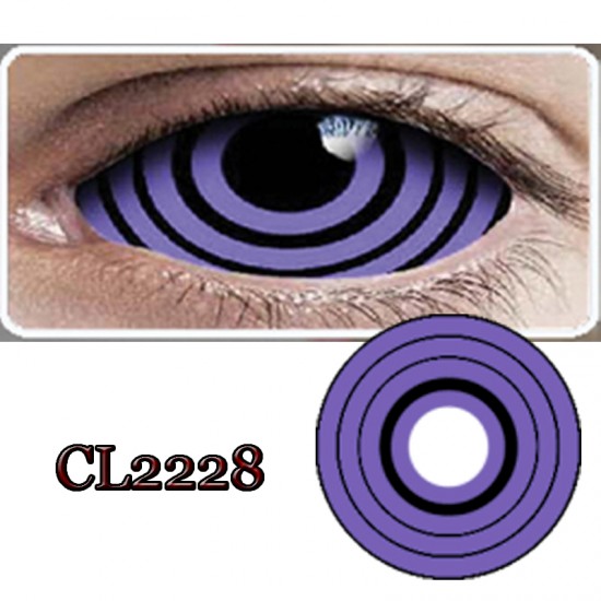 C-CL2228 22MM FULL EYE VIOLET SPRIAL SCLERA COLOR CONTACT LENS (2PCS/PAIR)