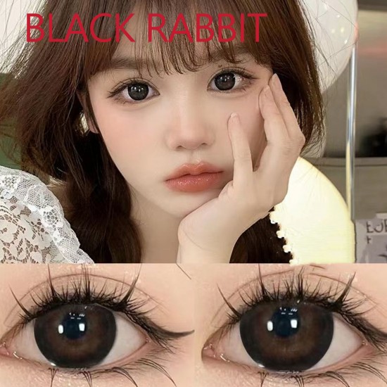 B-BLACK RABBIT COLOR SOFT CONTACT LENS (2PCS/PAIR)
