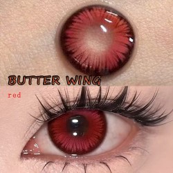 B-BUTTER WING RED COLOR SOFT CONTACT LENS (2PCS/PAIR)