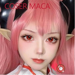 A-COSER MACA RED COLOR SOFT CONTACT LENS (2PCS/PAIR)