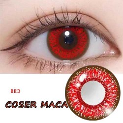 A-COSER MACA RED COLOR SOFT CONTACT LENS (2PCS/PAIR)