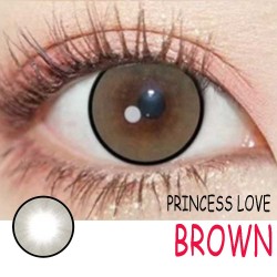 A-PRINCESS LOVE BROWN COLOR CONTACT LENS (2PCS/PAIR)
