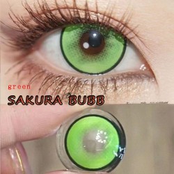 A-SAKURA BUBB GREEN COLOR SOFT CONTACT LENS (2PCS/PAIR)