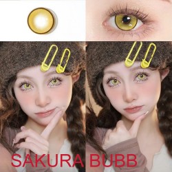 A-SAKURA BUBB YELLOW COLOR SOFT CONTACT LENS (2PCS/PAIR)