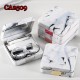 D-CA2509 SQUARE MARBLE ROUND CONTACT LENS CASE WITH MIRROR