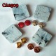 D-CA2509 SQUARE MARBLE ROUND CONTACT LENS CASE WITH MIRROR