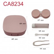 D-CA8234 SQUARE FLAT CONTACT LENS CASE WITH MIRROR