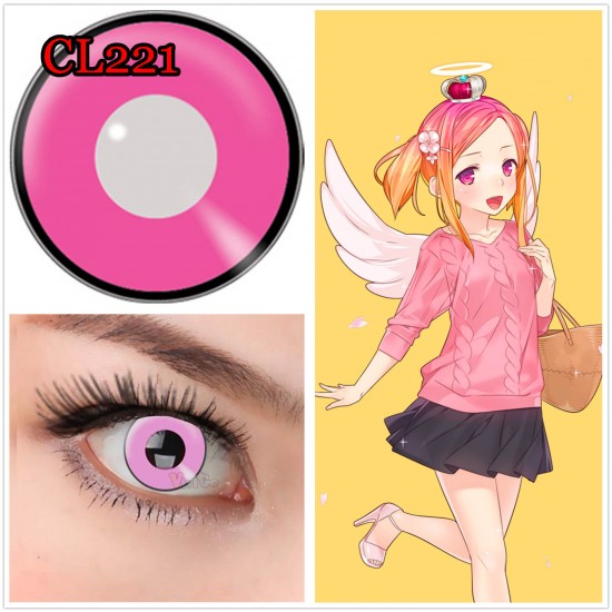 A-CL221 PINK MANSON COSPLAY COLOR CONTACT LENS (2PCS/PAIR)
