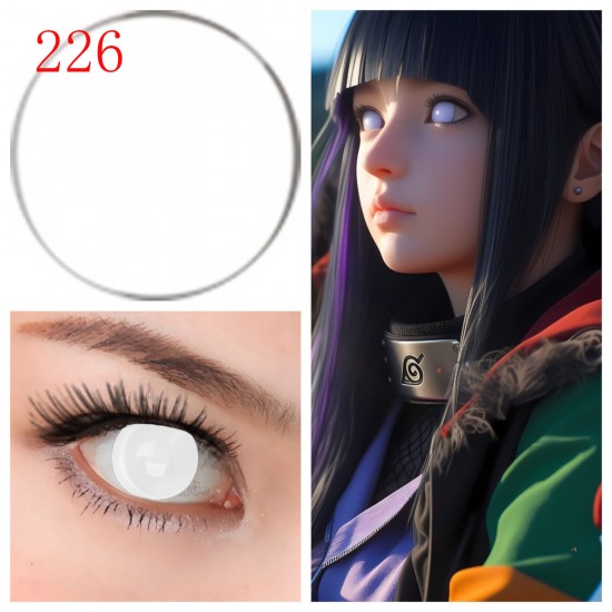 A-CL226 WHITE BLIND COSPLAY COLOR CONTACT LENS (2PCS/PAIR)
