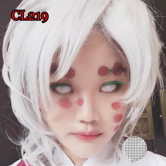 A-CL219 WHITE MESH COSPLAY COLOR CONTACT LENS (2PCS/PAIR)