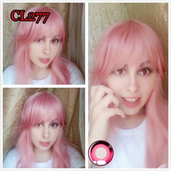 A-CL277 ANIME PINK COSPLAY CONTACT LENS (2PCS/PAIR)