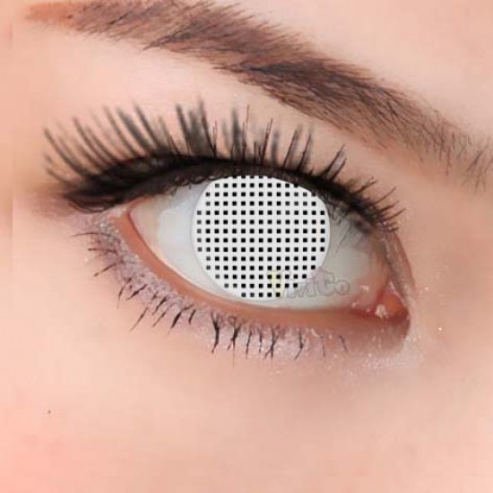 A-CL219 WHITE MESH COSPLAY COLOR CONTACT LENS (2PCS/PAIR)
