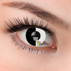 A-CL303 BLACK WHITE COSPLAY COLOR CONTACT LENS (2PCS/PAIR)