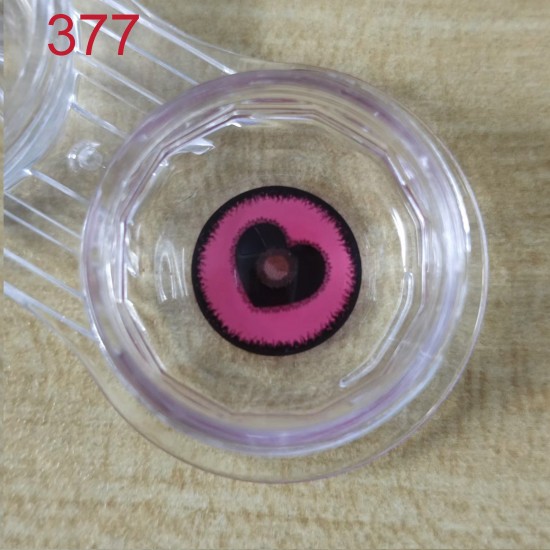 A-CL377 SWEET HEART HOTPINK COSPLAY COLOR CONTACT LENS (2PCS/PAIR)